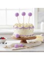 Topper para Doces e Bolo Pompom Lilás 6 Unidades