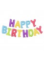 Balão Metalizado Happy Birthday Colorido Candy 16pol 40cm