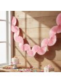 Guirlanda Leque de Papel de Seda Rosa Tutti Frutti 1,5m 1 Unidade