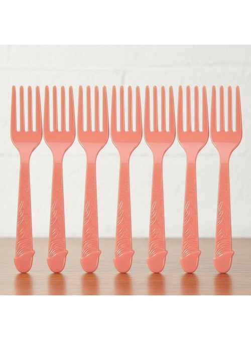 Garfo Plástico Divertido Para Despedida De Solteira 6 Unidades