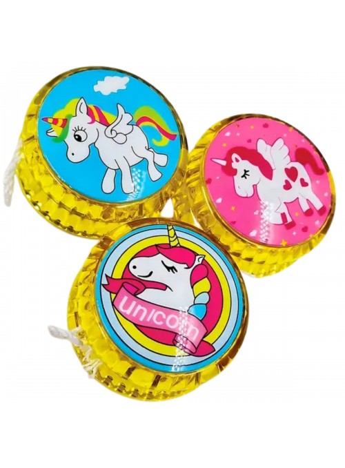 Super Ioio Yoyo Colorido Unicórnio Luz De Led 1 Und