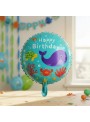 Balão Metalizado Aniversário Happy Bday Fundo Do Mar 45cm