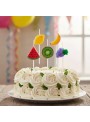 Vela Para Bolo De Aniversário Frutas Tropicais Com 5 Und