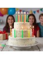 Vela De Aniversário Bolo Espiral Neon Colorido 10 Unidades