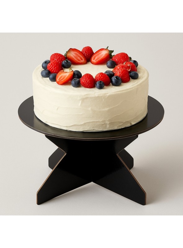 Boleira Desmontável Reutilizável Redonda Preto 28cm Grande