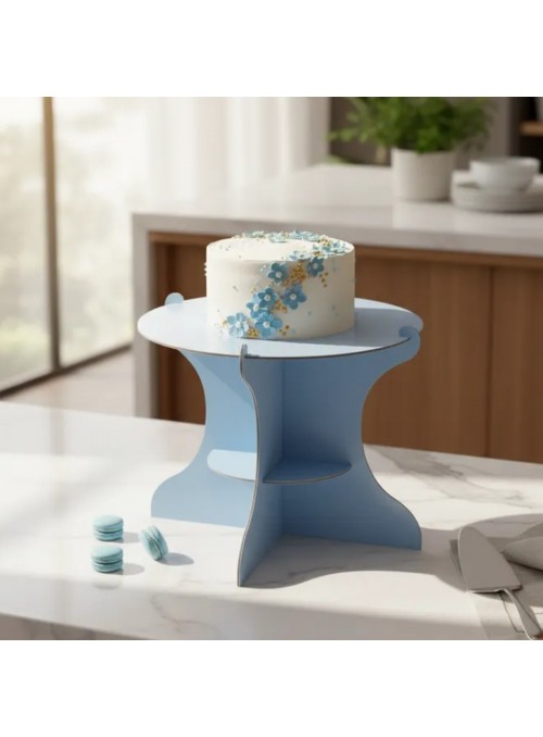 Boleira Desmontável Reutilizável Redonda Azul Claro 28cm Grande