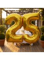 Balões Metalizados Dourado Números Tamanho M