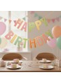 Faixa Decorativa Happy Birthday Colorido 3,5 Metros Silver Festas