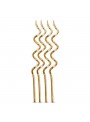Vela De Aniversário Espiral Dourada Metalizada 14cm 4 Unidades