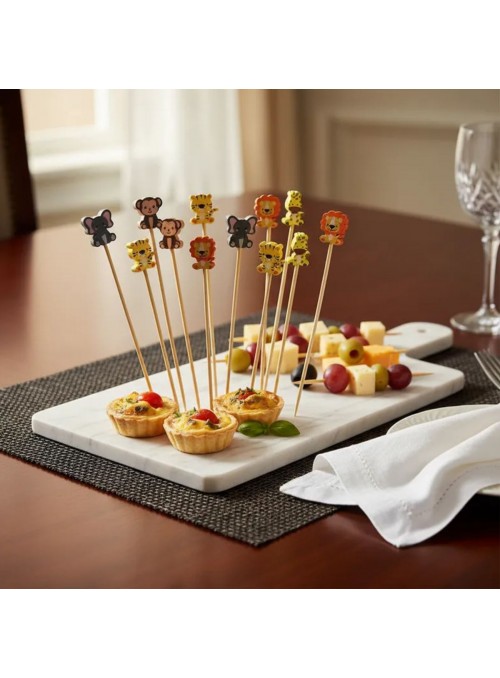 Palitos Para Petisco Festa Safari 12cm Com 12unid
