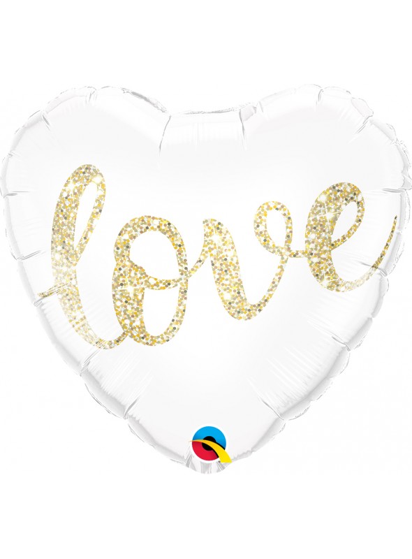 Balão Metalizado Coração Love – 1 unidade