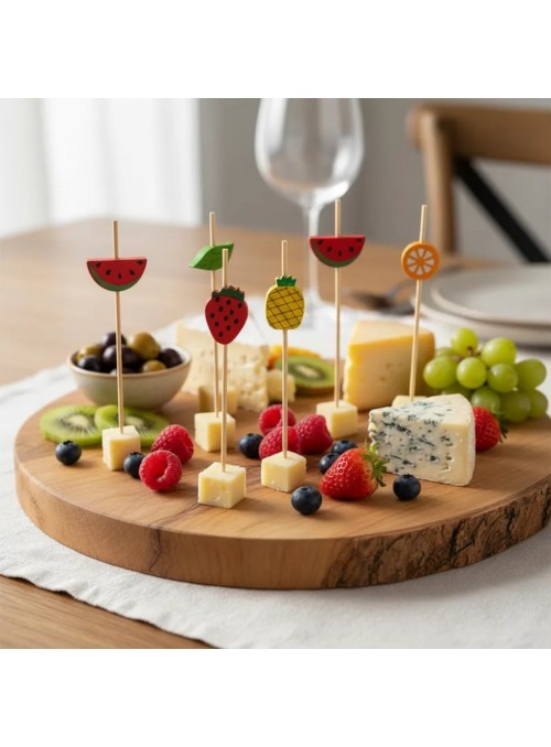 Palito Para Petisco Frutas 12cm 20 uni Decoração Festa