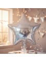 Balão Metalizado Estrela Prata 20 Polegadas 50cm