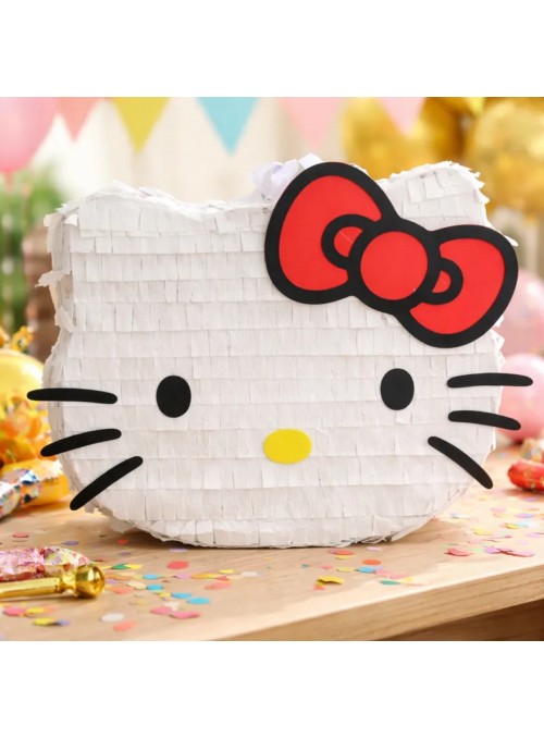 Pinhata Gatinha Fofa Com Bastão Máscara Confetes Bam Festas