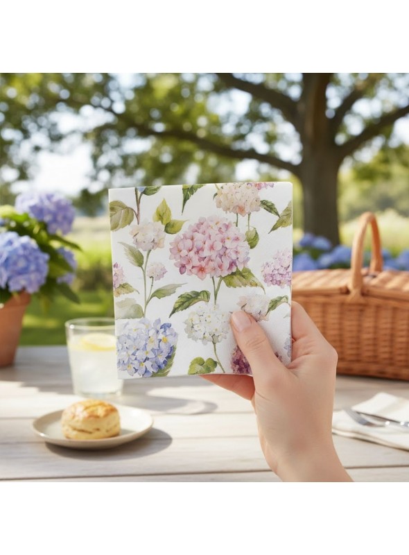 Guardanapo De Papel Floral Lavanda 33 Cm Com 20 Unidades