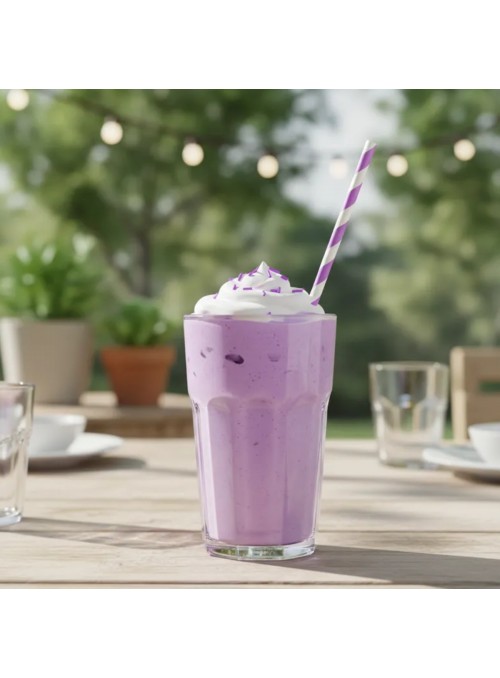 Canudos de Papel Listras Roxo e Branco Silver Festas 12 Unidades