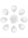 Balão de Látex Branco Polar 5 Polegadas 13cm São Roque 50 Unidades