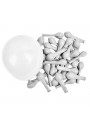 Balão de Látex Branco Polar 5 Polegadas 13cm São Roque 50 Unidades