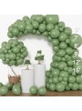 Balão de Látex Verde Eucalipto 11 Polegadas 28cm São Roque 25 Unidades