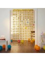 Cortina Metalizada Laminada Estrela Dourada 1 x 2m Decoração de Festa