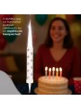 Vela de Aniversário Estrela Chama Branca – 1 unidade