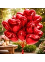 Balão Metalizado Coração Vermelha 18 Polegadas 45cm Cromus Balloons