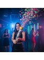 Lança Confetes Neon Colorido Brilha na Luz Negra Silver Festas 1 Unidade