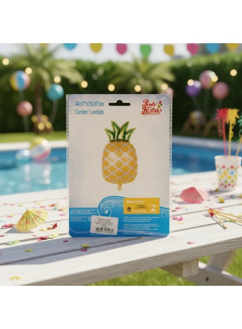 Balão Metalizado Abacaxi 17 Polegadas 44x75cm 1 Und