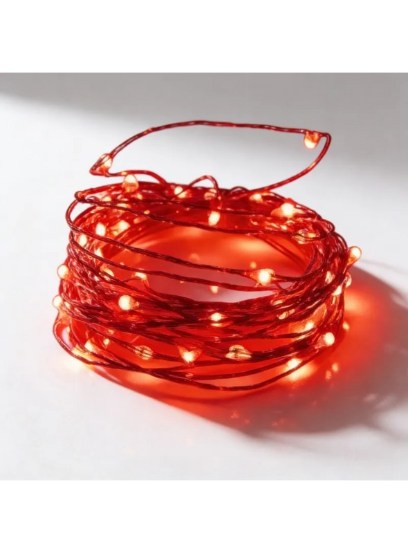 Luz de Fada Led Fio de Led Vermelho para Balão 3 Metros