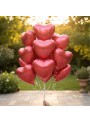 Balão Metalizado Coração Pastel Red Vermelho Cereja 20 Polegadas 50cm Flexmetal