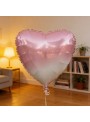 Balão Metalizado Coração Gradiente Rosa Bebê 20 Polegadas 50cm