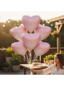 Balão Metalizado Coração Gradiente Rosa Bebê 20 Polegadas 50cm