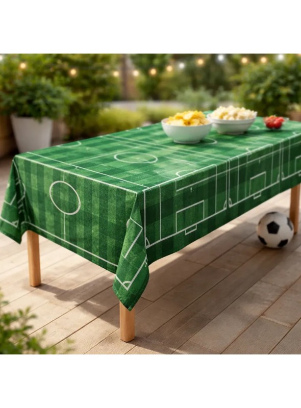 Toalha Plástica De Mesa Campo De Futebol 137 X 183cm Festa
