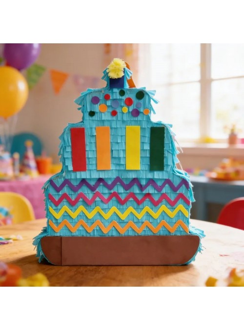 Pinhata Bolo De Aniversário Com Bastão E Máscara Bam Festas