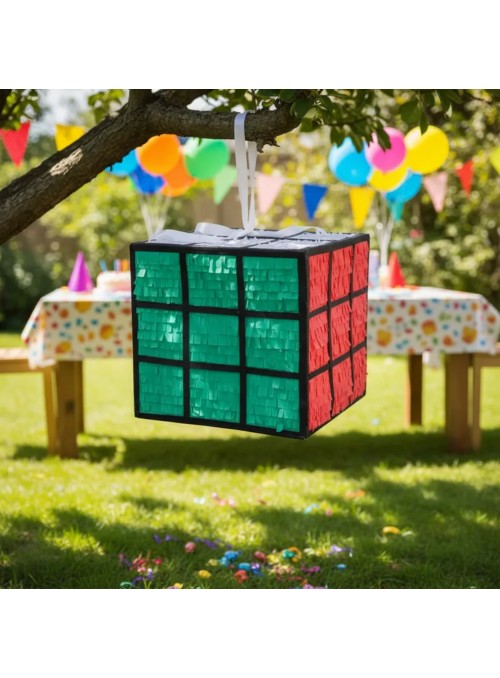 Pinhata Cubo Mágico Com Bastão E Máscara Bam Festas