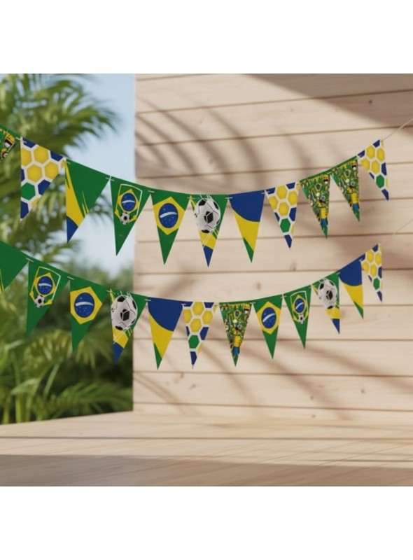 Faixa Decorativa Vai Brasil Copa do Mundo 2,40m Festcolor