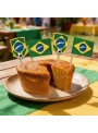 Bandeirinha Topper para Doces Vai Brasil Copa do Mundo Festcolor 8 Unidades