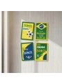 Quadros Decorativos Vai Brasil 21cm X 31cm 4 Und Copa Mundo