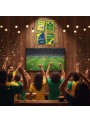 Quadros Decorativos Vai Brasil 21cm X 31cm 4 Und Copa Mundo