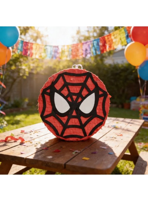 Pinhata Aranha Com Bastão Máscara E Confetes Bam Festas