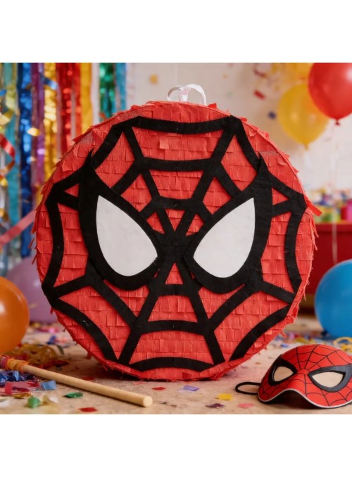 Pinhata Aranha Com Bastão Máscara E Confetes Bam Festas