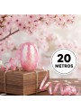 Fitilho para Balão Furtacor Nacarado Rosa 5mm x 20m Silver Festas