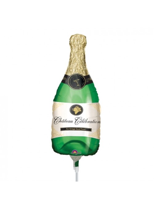 Balão Metalizado Garrafa Champanhe Tamanho P – 1 unidade