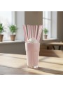 Canudo de Papel Furtacor Rosa Claro 20cm 12 Unidades