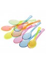 Mini Colher Plástico Colorida Sortida Cores Neon 12 Und