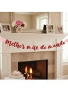 Faixa Decorativa Melhor Mãe Do Mundo Corações Dia Das Mães