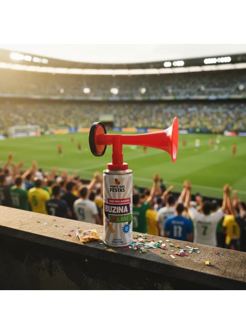 Buzina A Gás Com Corneta Tubo De 175ml Carnaval Futebol