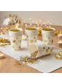 Copo De Papel Estrelas Dourada Metalizada 230ml 8 Un Festa