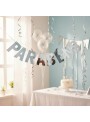 Faixa Decorativa Parabéns Prata 2 metros Decoração Silver Festas