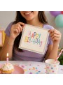 Guardanapo de Papel Folha Dupla Happy Birthday Colorido 33cmx33cm Silver Festas 20 Unidades